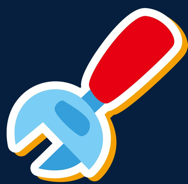 红色手柄卡通工具