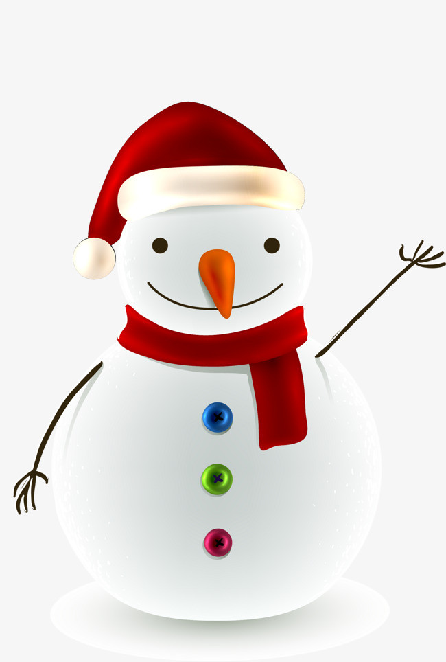 圣诞节可爱白色雪人