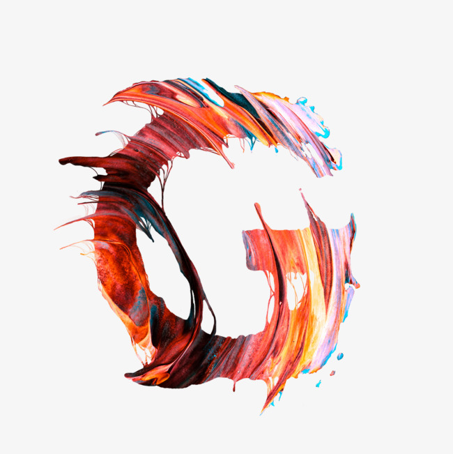 创意卡通装饰英文字母彩色字母g