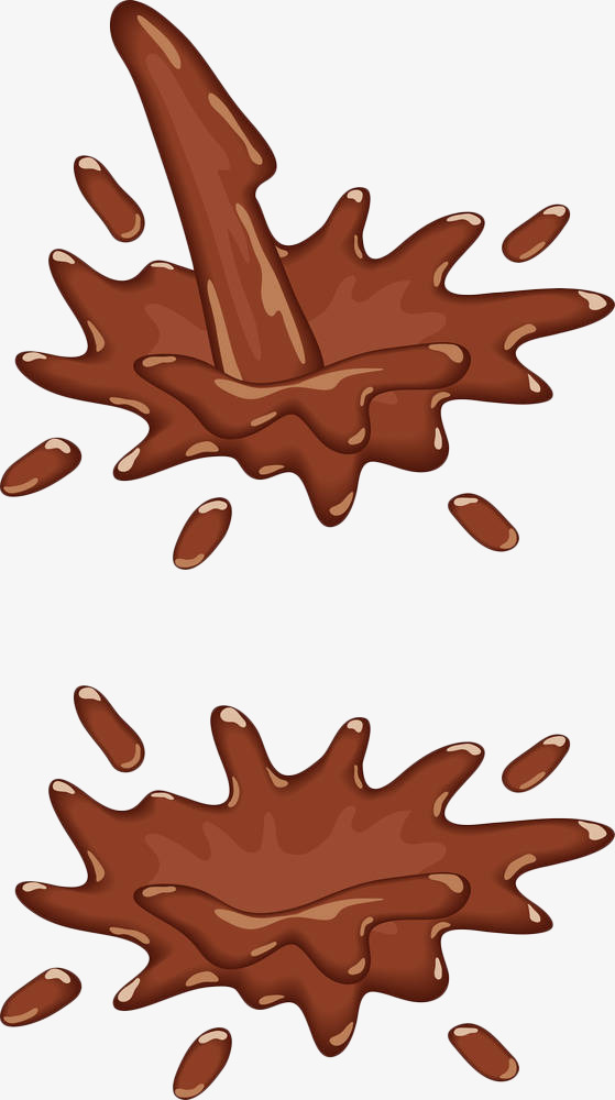 融化的巧克力手绘图片