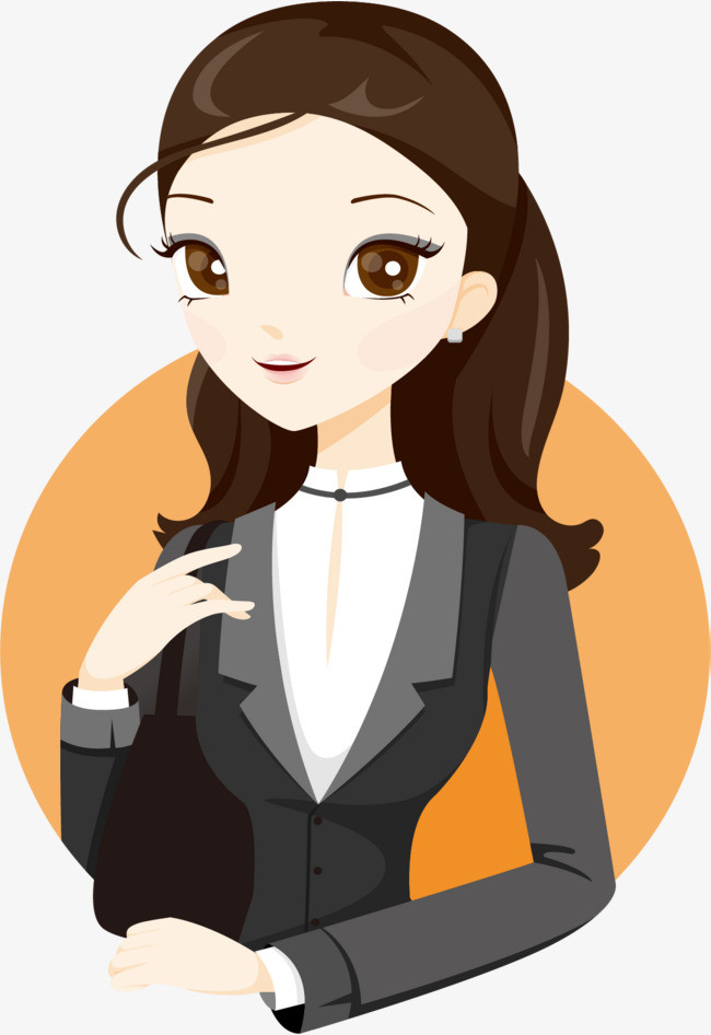 手绘卡通职业白领