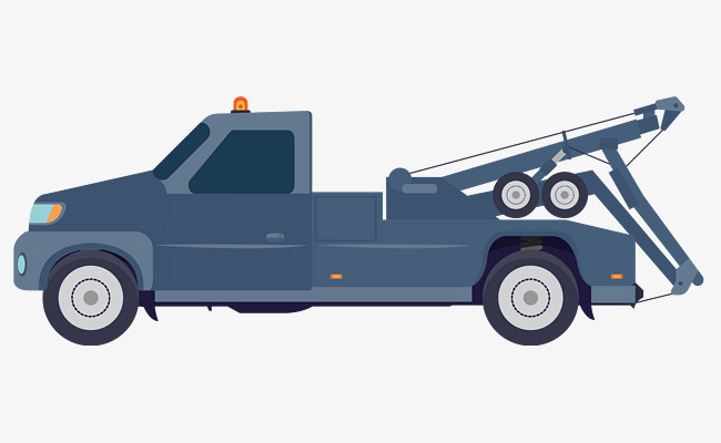 蓝色皮卡纯色拖车_png素材免费下载_ 3109*1079像素