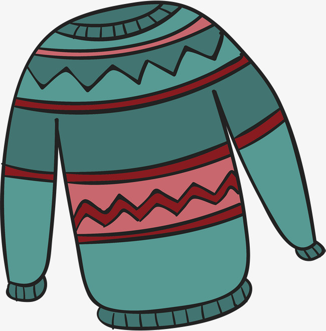 卡通手绘冬季快乐儿童黄毛衣小男孩