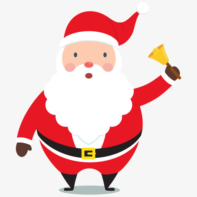 拿着铃铛的圣诞老人