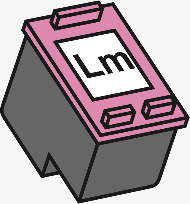 粉色矢量系粉状墨盒