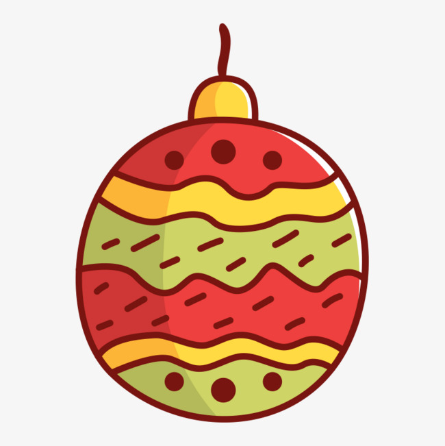 彩色的手绘圣诞球