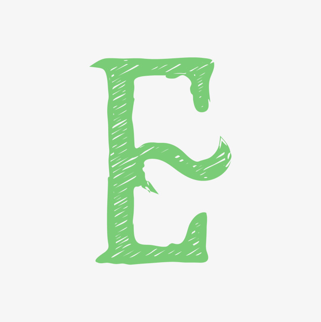 卡通手绘字母e蜡烛