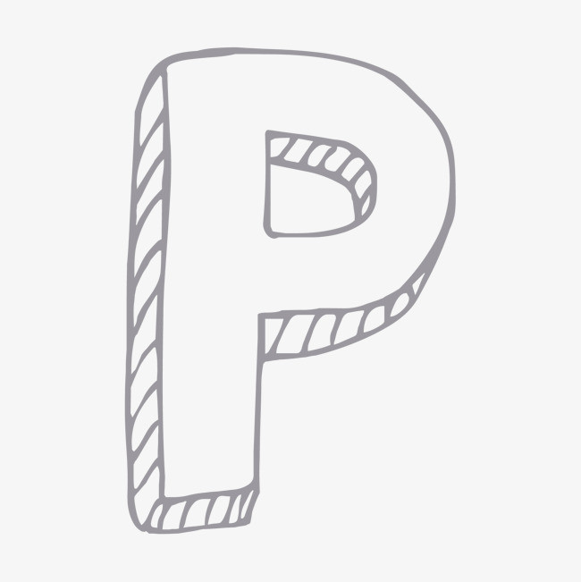 节日氛围卡通气球型英文字母p紫色