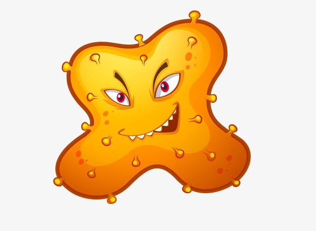 矢量卡通扁平化装饰肠道菌群png