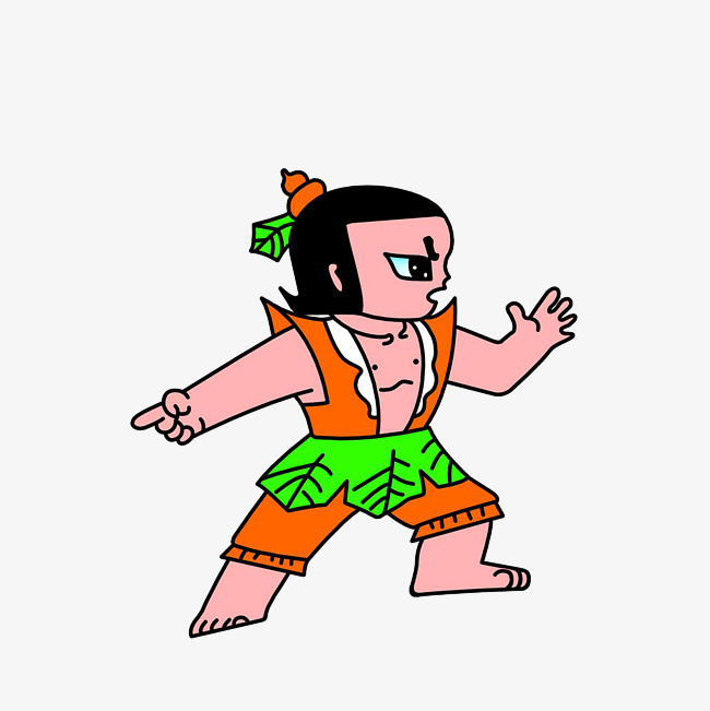 卡通刀枪不入的橙娃素材