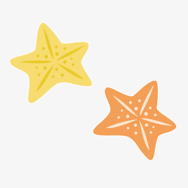 卡通海洋生物海星矢量图