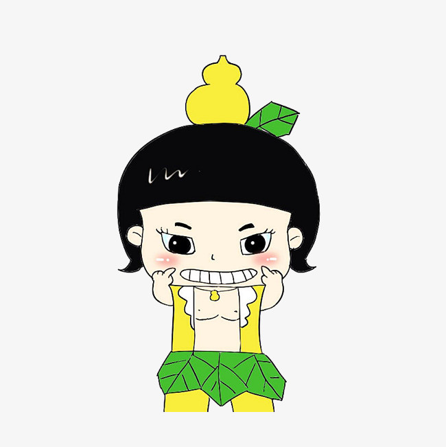 卡通卖萌的黄娃素材