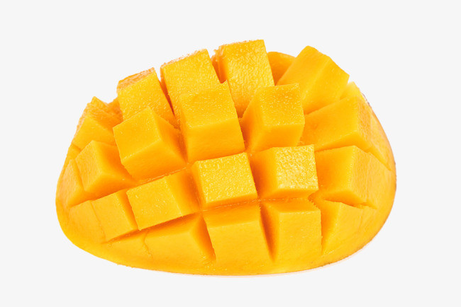 切开的芒果微距特写