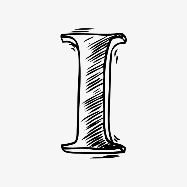 卡通手绘字母i蜡烛【免抠元素png】-90设计网