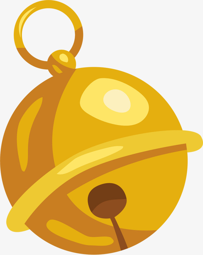 铃铛卡通手绘黄色的铃铛