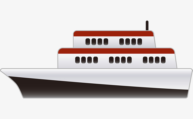交通工具客轮矢量图