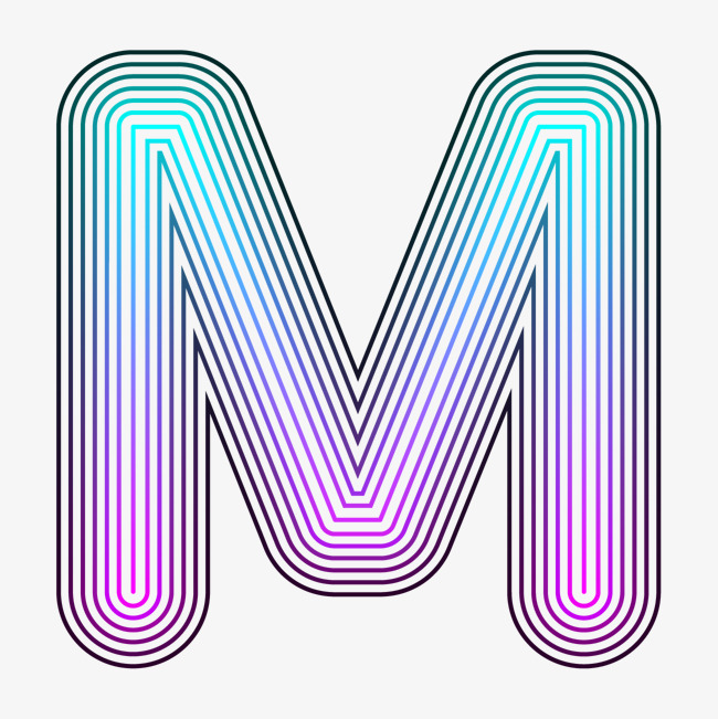 卡通英文字母字体m【免抠元素png】-90设计网