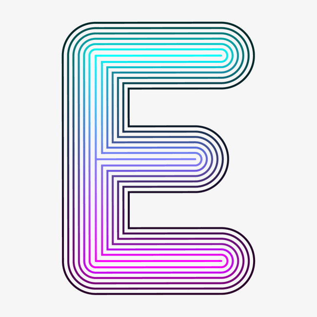 卡通手绘英文字母e