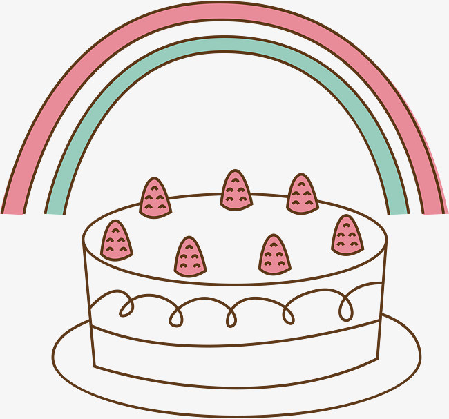 手绘创意生日蛋糕