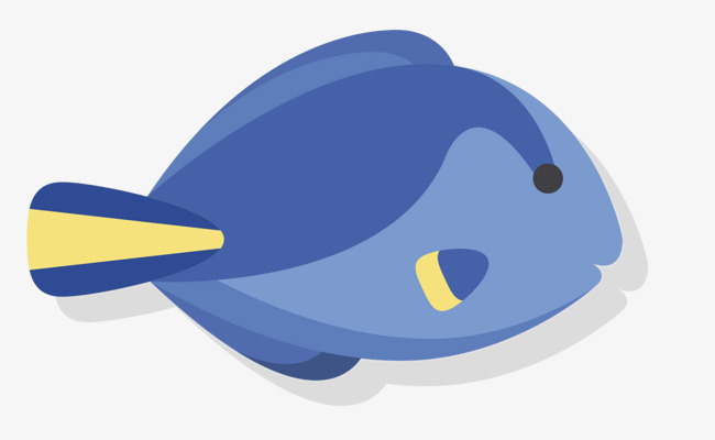 蓝色矢量渐变小丑鱼