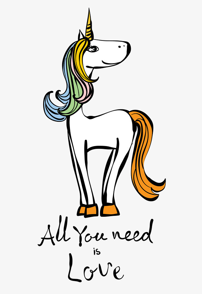 手绘的线条天马图标