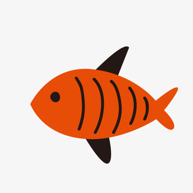 手绘卡通小清新海洋动物鱼