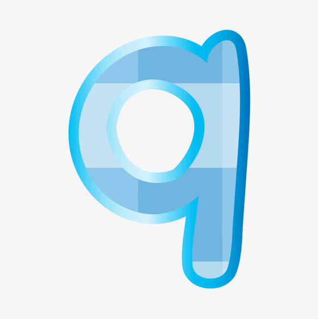 卡通英文字母字体q