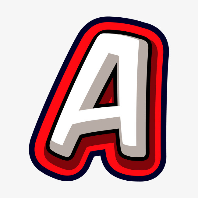 创意卡通装饰英文字母手绘字母a