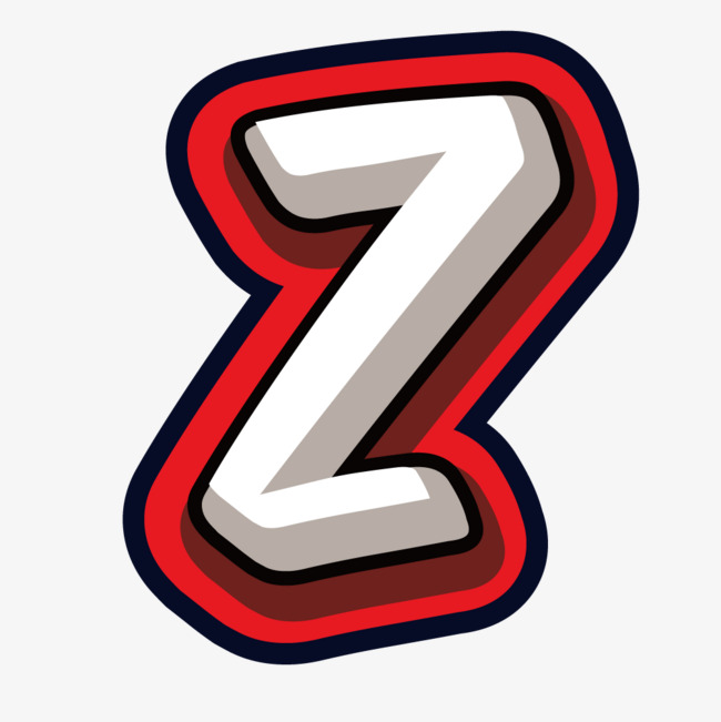 创意卡通装饰英文字母手绘字母z