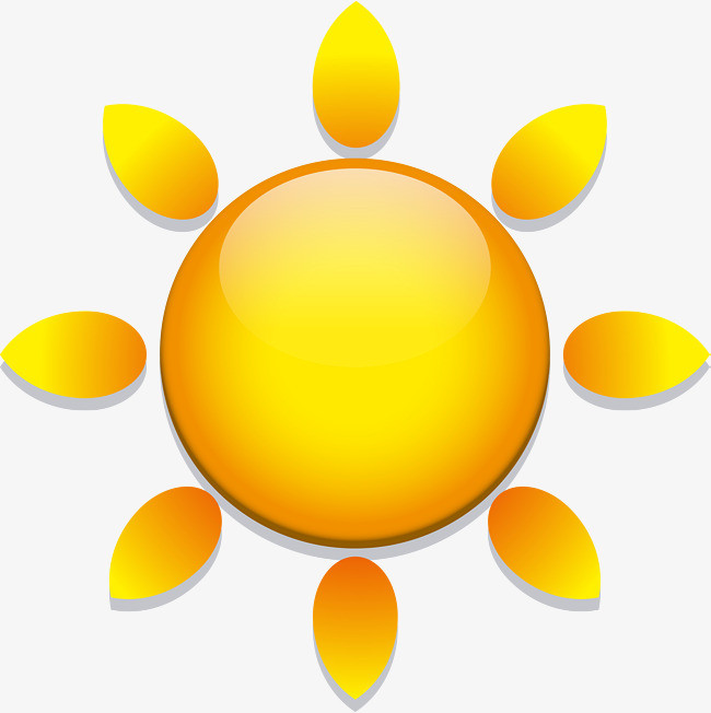 简易金色太阳素材图