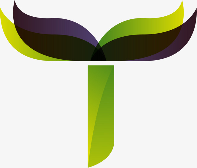 logo字母设计彩色t型