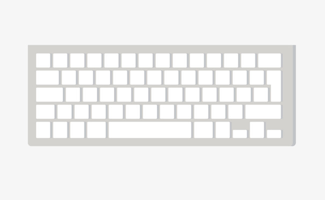 卡通手绘灰色的键盘