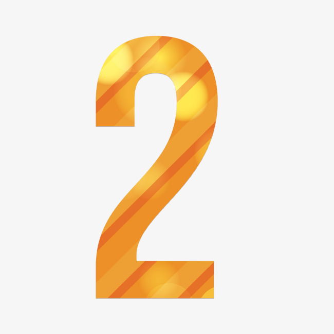 矢量彩色质感数字2