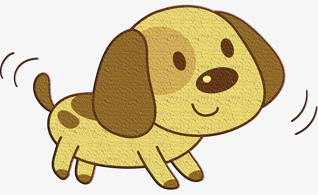 卡通手绘可爱的小狗