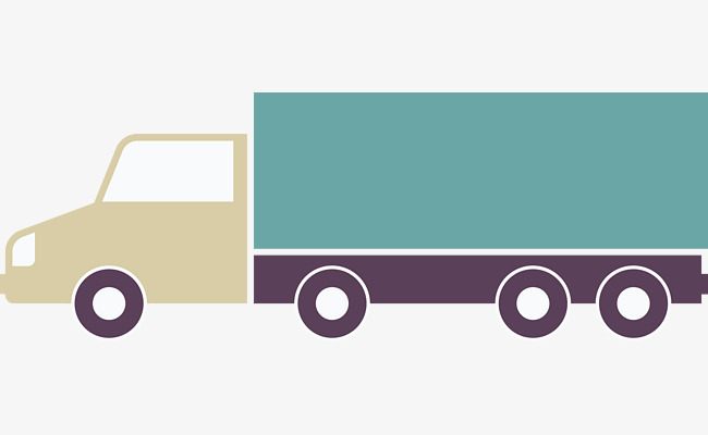 扁平化卡通货运车图