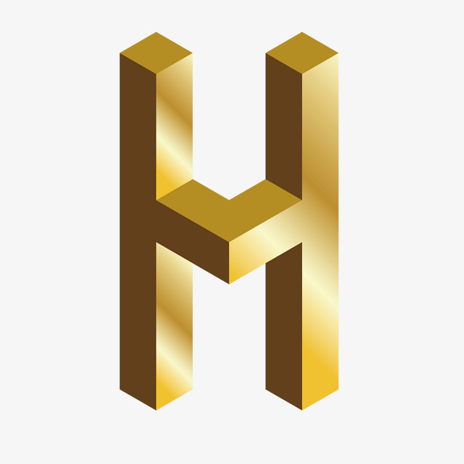 创意卡通装饰英文字母手绘字母h