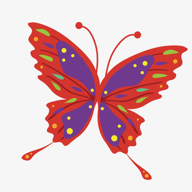 卡通手绘美丽的蝴蝶