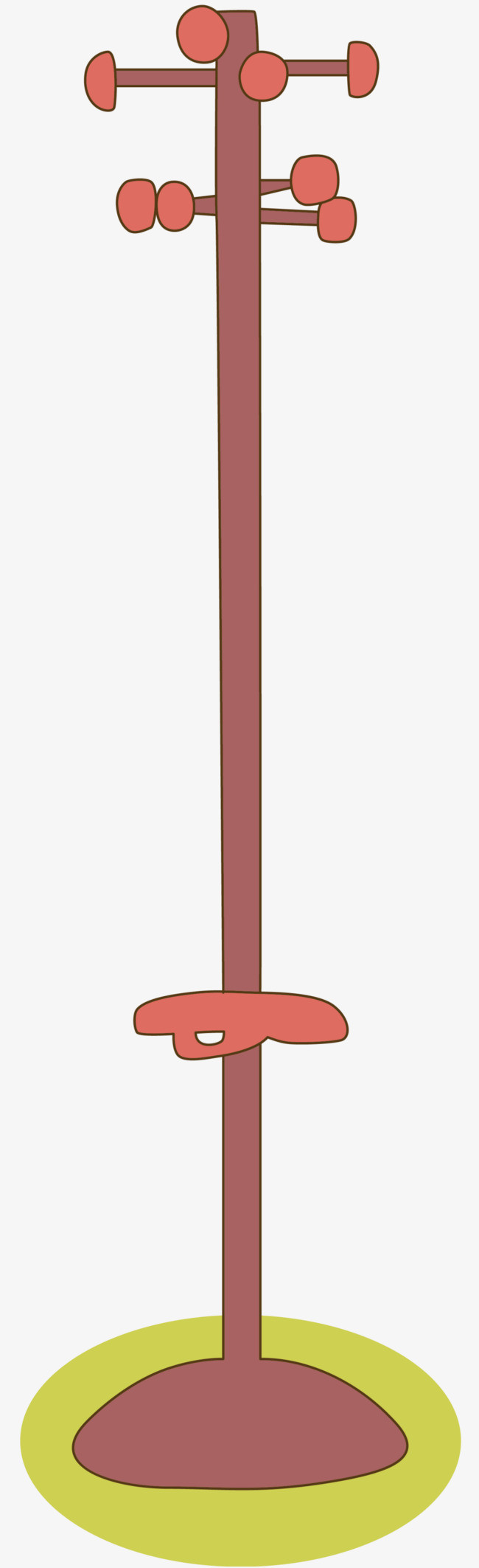 卡通卡通扁平矢量衣帽架