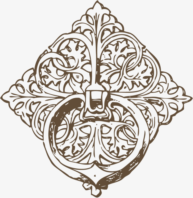 矢量中国风撞色方形花纹底纹免扣元素设计