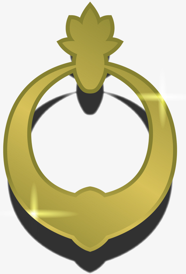 绿色光泽矢量卡通门环