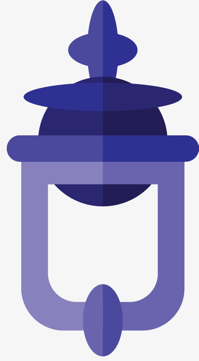 蓝色对称矢量卡通门环