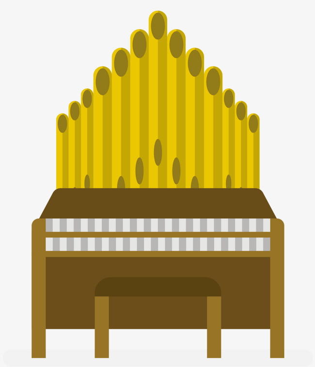 迷你黄色矢量卡通管风琴