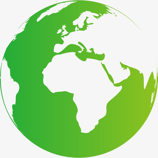 卡通绿色矢量地球图