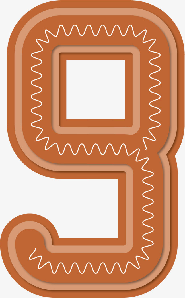 字体 促销标签 关联销售 买家购物须知 【png】 红褐色矢量镂空数字