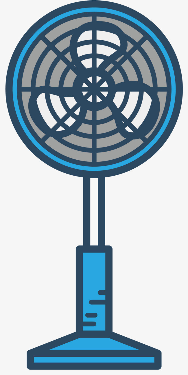 卡通复古矢量破旧风扇