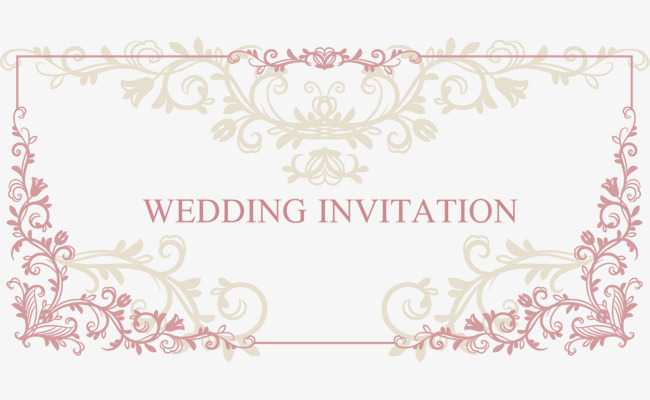 婚礼邀请函花纹装饰