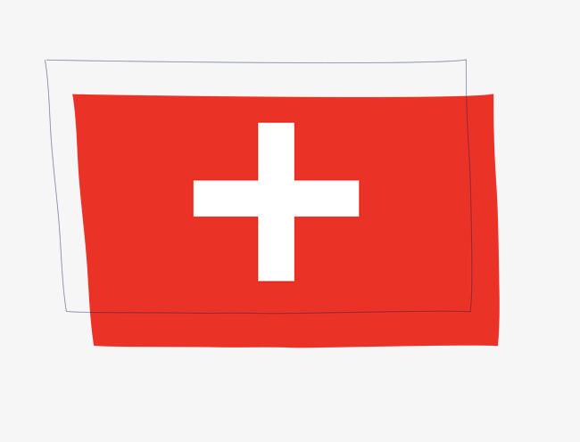 十字架图案旗子简图