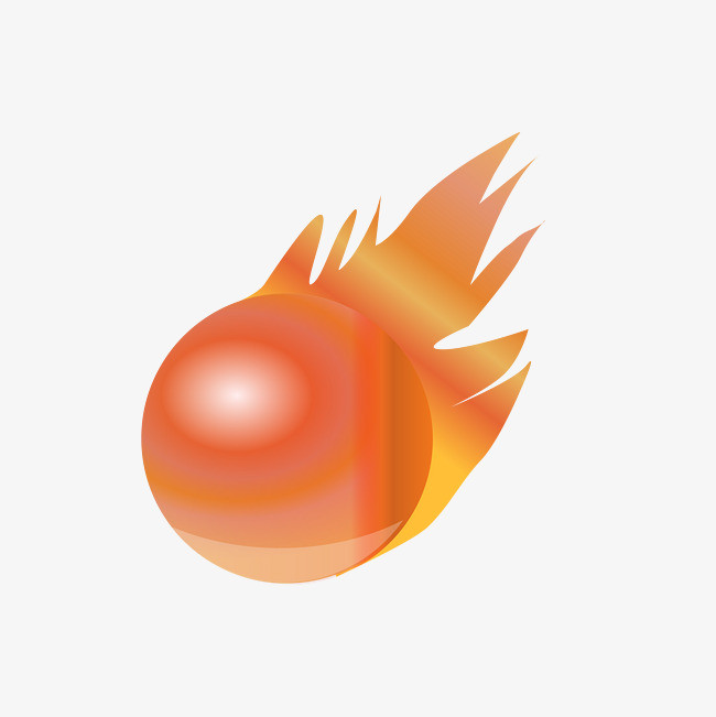 卡通燃烧的火球插画免抠