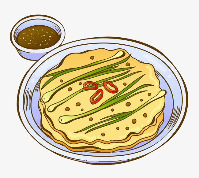 卡通大葱卷饼免抠图