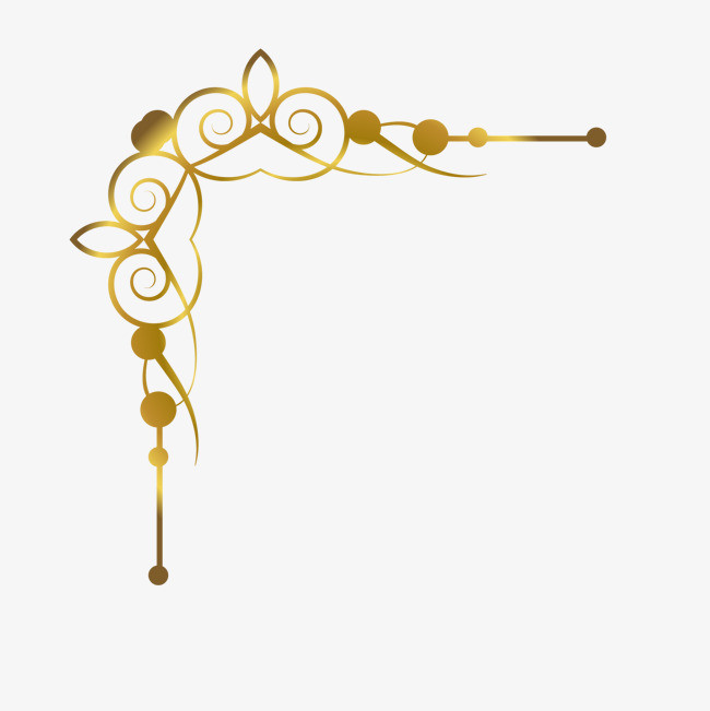 矢量装饰卡通扁平化欧式角边png